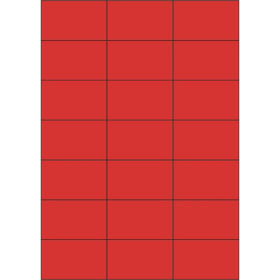 Selbstklebende Etiketten 70x42,4 mm Buntpapier, auf A4-Bogen, für Laser- und Tintenstrahldruck